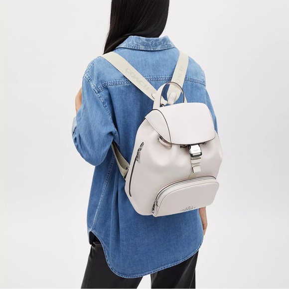 Coach Ivory Leather Backpack (Pace) - Picture 5 of 5
